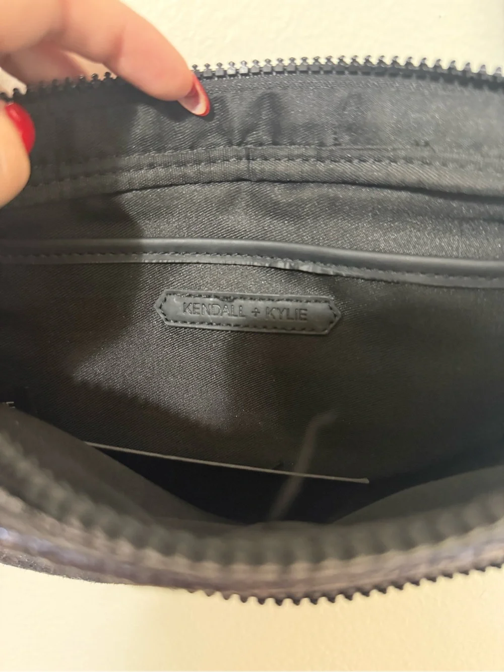 Kendall & Kylie Black Metallic Crossbody Bag